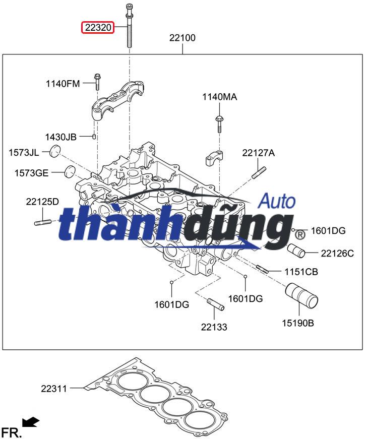 ỐC MẶT MÁY HYUNDAI I20 2008-2018 | 2232003000 - Ảnh 3