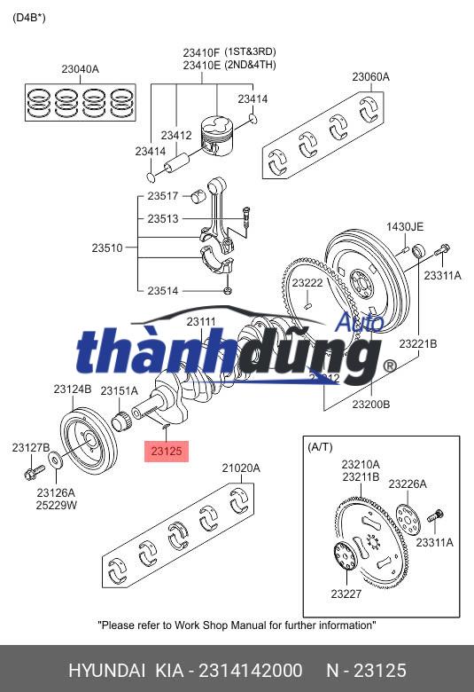 CÁ ĐẦU TRỤC CƠ HYUNDAI PORTER 2 1999-2007 | 2314142010 - Ảnh 4
