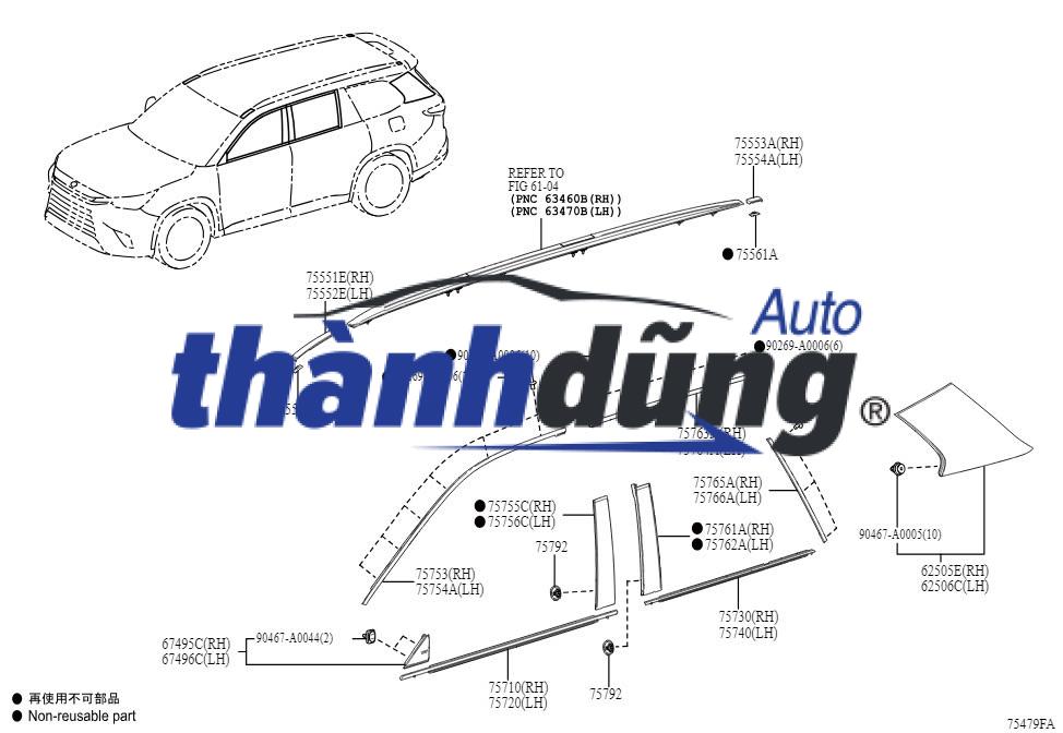 GIOĂNG CHẠY NÓC NISSAN QASHQAI 2008-2013 | 768432FL0AA098 - Ảnh 3