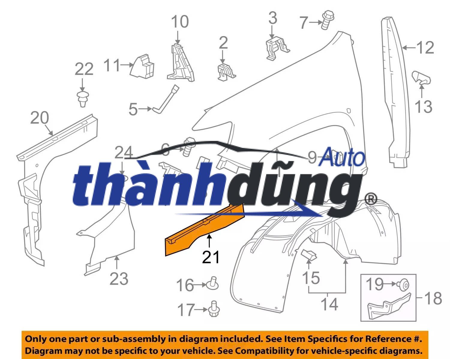 Ốp phồng bánh CHEVROLET TRAX 2013-2016 | 95298242 - Ảnh 3
