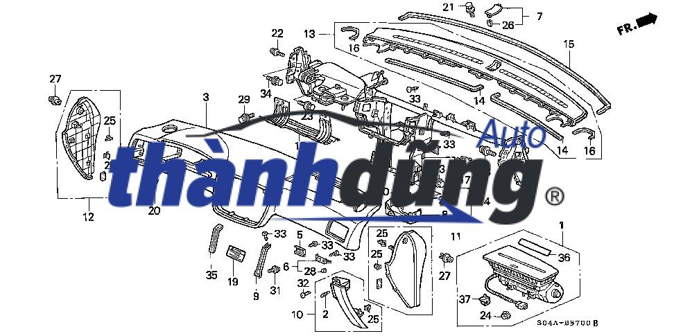 TÚI KHÍ TÁP LÔ HYUNDAI SANTAFE 2006-2012 | 845602B001WK - Ảnh 3