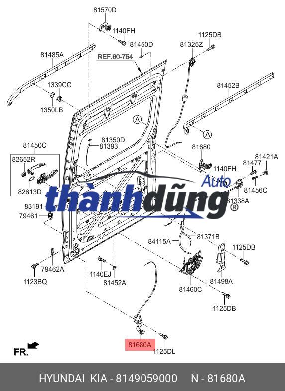 CƠ CẤU KHÓA CỬA LÙA KIA SEDONA 2014-2018 | 81420A9010 - Ảnh 3