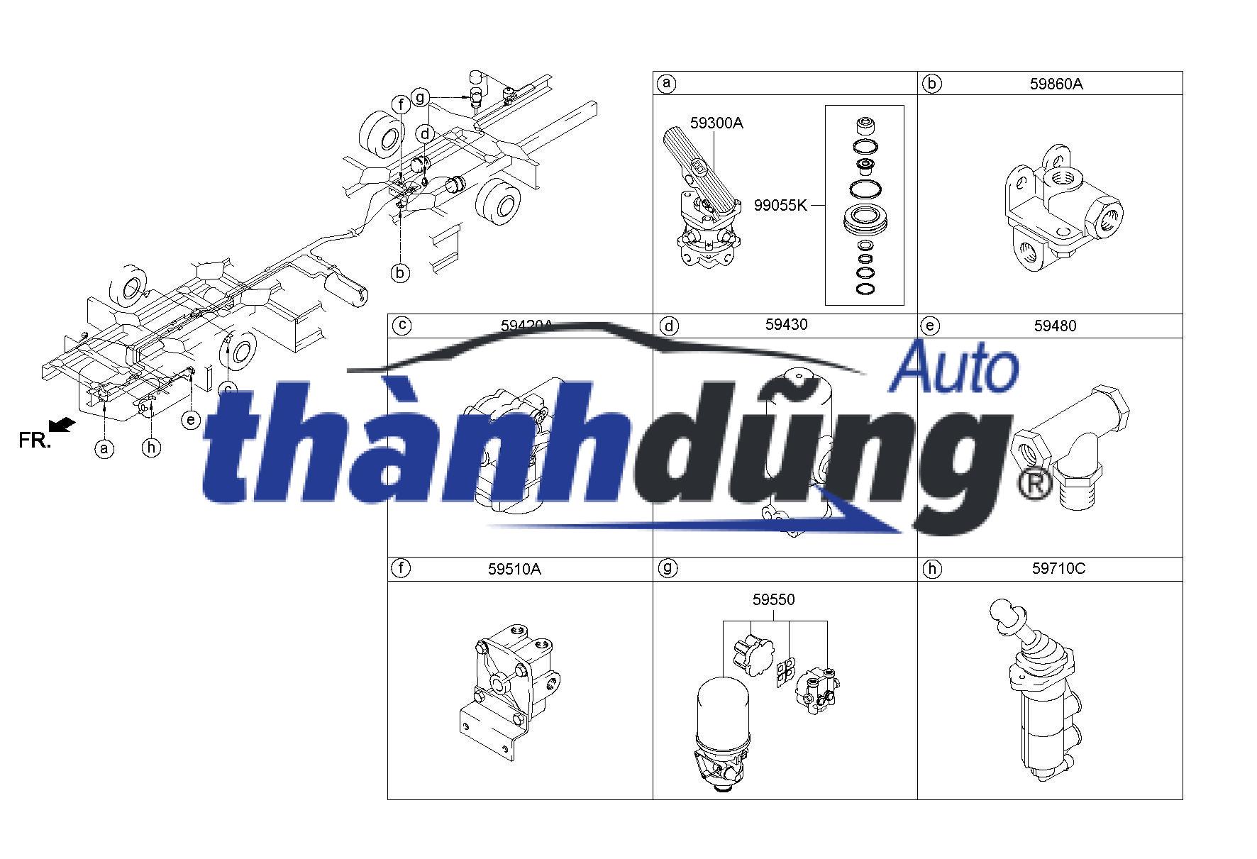 CÓC ĐẠP THẮNG TỔNG PHANH THACO OLLIN 700B | 35140040000 - Ảnh 4