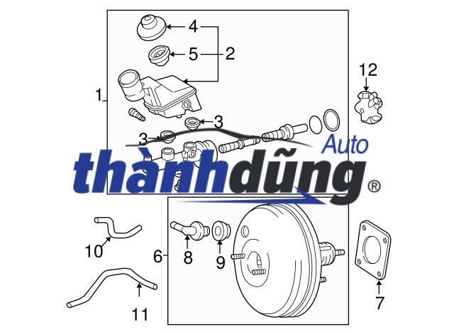 BÌNH DẦU TRỢ LỰC PHANH NISSAN NAVARA 2010 | 46091EB70A - Ảnh 3