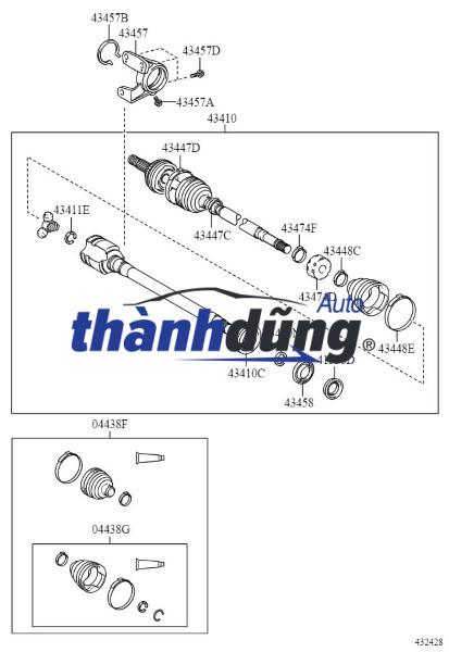 BI LÁP TRUNG GIAN NISSAN XTRAIL | 39774-EN000 - Ảnh 3