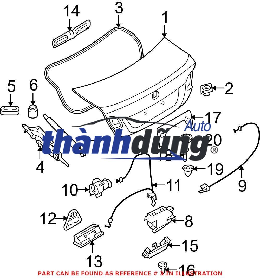 GIOĂNG CỐP HẬU TOYOTA YARIS 2018 | 644610D180 - Ảnh 6