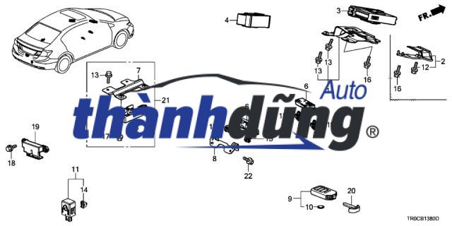 ĂNG TEN MỞ CỐP HONDA CIVIC | 38387-TZ5-A01 - Ảnh 4