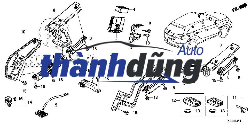 ĂNG TEN MỞ CỐP HONDA CIVIC | 38387-TZ5-A01 - Ảnh 3