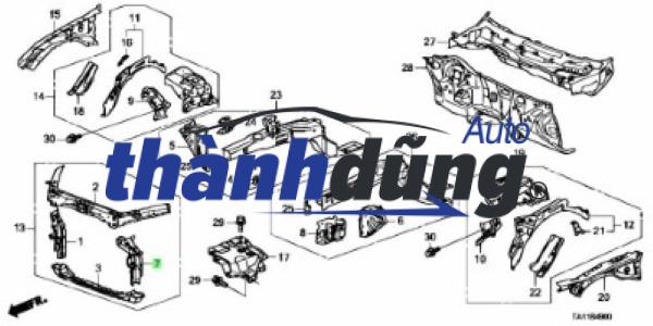 KHUNG XƯƠNG KÉT NƯỚC PEUGEOT 2008 2015 | YL01659980 - Ảnh 3