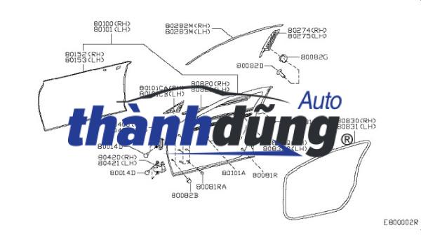 GIOĂNG CÁNH CỬA HYUNDAI SANTAFE 2009 | 821302B000 - Ảnh 5