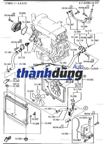 ĐẦU NỐI ỐNG NƯỚC VÀO DÀN SƯỞI MAZDA CX8 | BFF461240X - Ảnh 6
