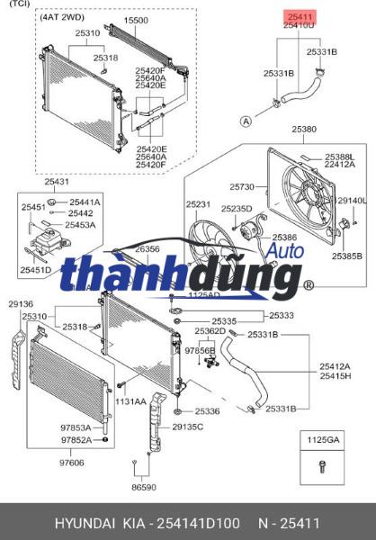ỐNG NƯỚC RA HYUNDAI ACCENT 2013-2017 | 973121R000 - Ảnh 4