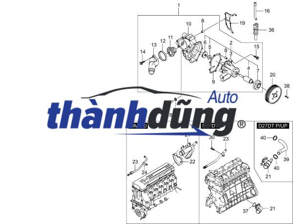 ĐẾ BƠM NƯỚC SSANGYONG REXTON | 6652000301 - Ảnh 3