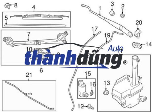 ỐC CẦN GẠT MƯA TRƯỚC HONDA JAZZ | 94001100800S - Ảnh 5