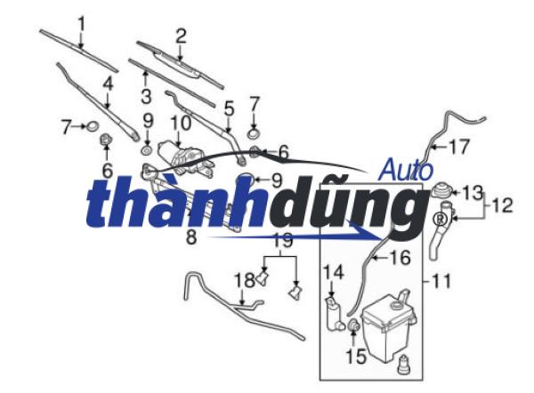 ỐC CẦN GẠT MƯA TRƯỚC HONDA JAZZ | 94001100800S - Ảnh 4