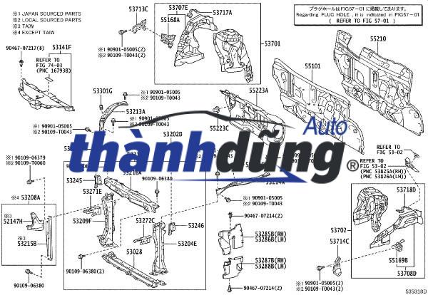 XƯƠNG ĐỠ KHÓA CAPO TOYOTA YARIS 2014-2017 | 532150D121 - Ảnh 3