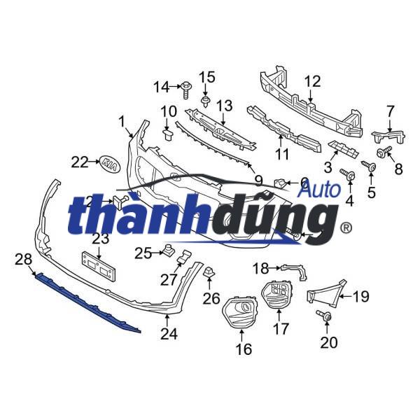 NẸP MẠ BA ĐỜ SỐC TRƯỚC HYUNDAI TUCSON 2021-2024 | 86596N9010 - Ảnh 7