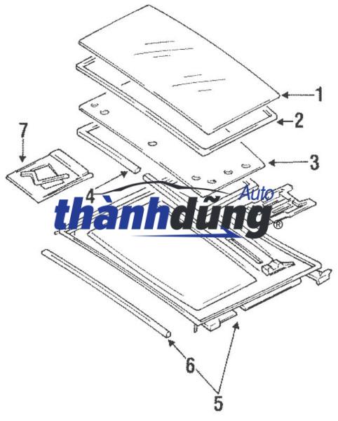 KÍNH CỬA SỔ TRỜI FORD TERRITORY 2022-2025 | NS1500A18BA - Ảnh 5