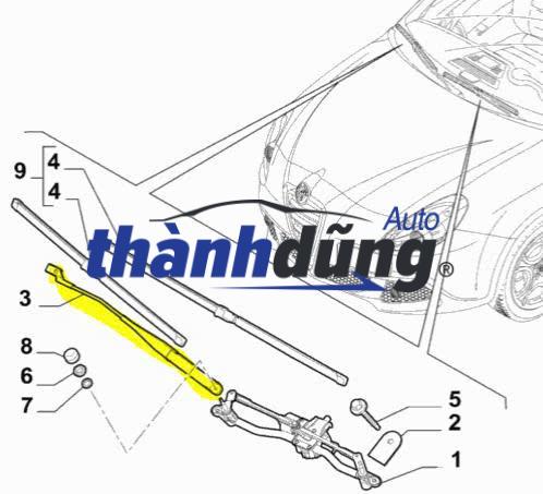 CẦN GẠT MƯA HYUNDAI I20 2014 | 98311-C7900 - Ảnh 3