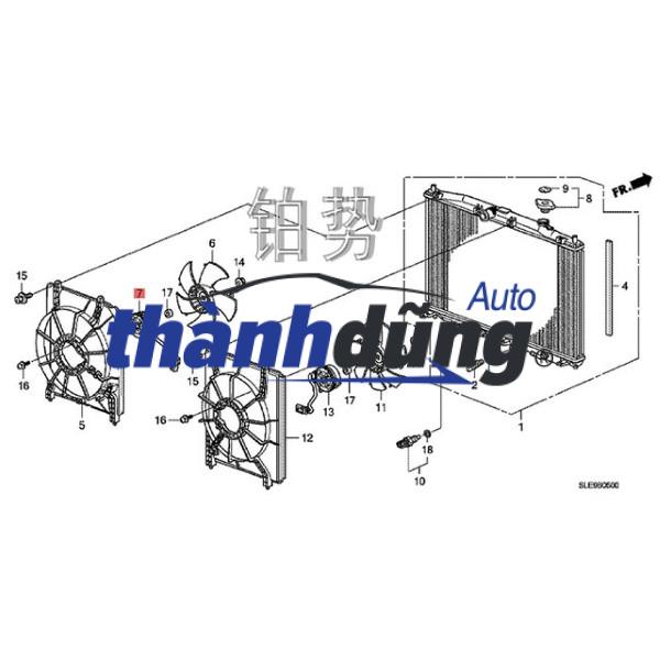 MÔ TƠ QUẠT KÉT NƯỚC ACURA ZDX 2003-2012 | 1680008030 - Ảnh 5