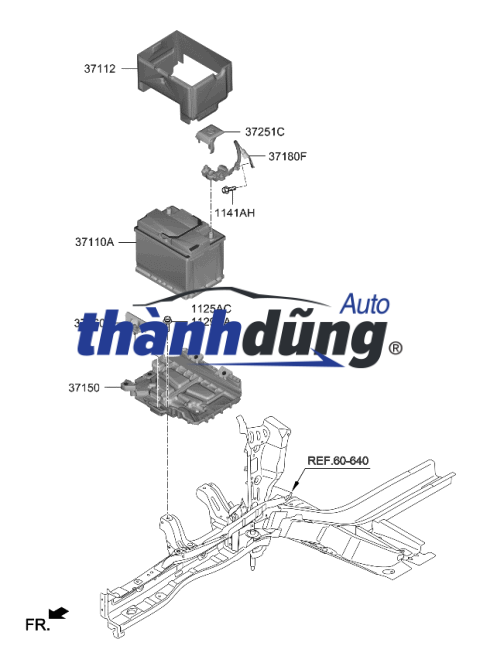 ĐẾ ĐỠ ẮC QUY KIA MORNING 2011-2017 | 371501Y000 - Ảnh 3