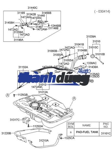 TUY Ô DẪN XĂNG NISSAN XTRAIL 2009-2018 | 164404BA2A - Ảnh 5