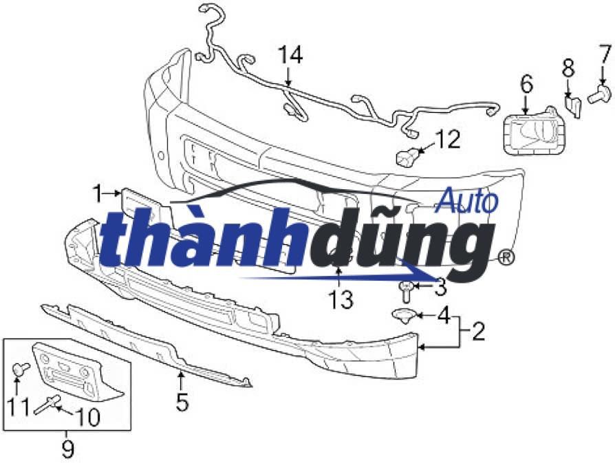 ỐP TREO BIỂN SỐ CHEVROLET TRAILBLAZER 2013-2020 | 52128292 - Ảnh 4