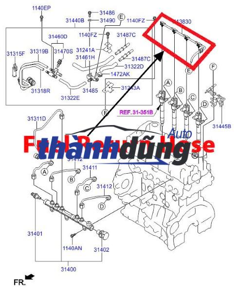 ỐNG DẦU HỒI KIM PHUN KIA BONGO 3 2008-2021 | 314804A701 - Ảnh 5