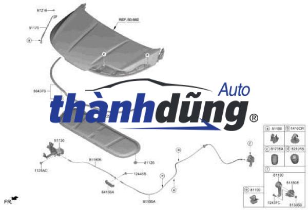 CHỐNG NÓNG NẮP CAPO HYUNDAI TUCSON 2015-2021 | 81125D3000 - Ảnh 4