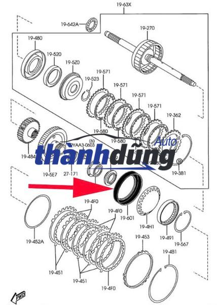 PHANH DẢI SỐ LÙI FORD EVEREST 2009-2014 | U50219360 - Ảnh 4