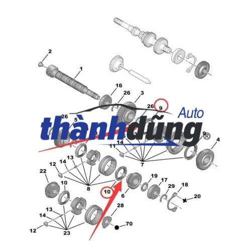 VÀNH ĐỒNG TỐC SỐ 5 (34 RĂNG) KIA K3000 | 0K43A17725 - Ảnh 4