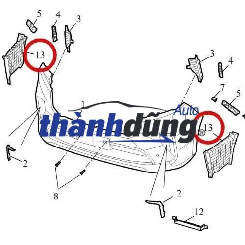 ỐNG GIÓ NGOÀI CẢN TRƯỚC HYUNDAI I10 2017-2023 | 86541K6000 - Ảnh 4