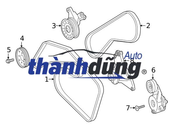 BẠC ĐẠN TỲ TRƠN AUDI A6 2012-2014 | 06E903133AC - Ảnh 4