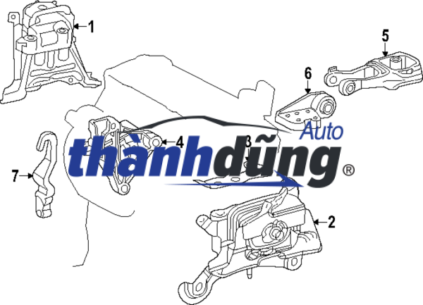 CHÂN MÁY ISUZU MUX 2017-2023 | 898075376 - Ảnh 5