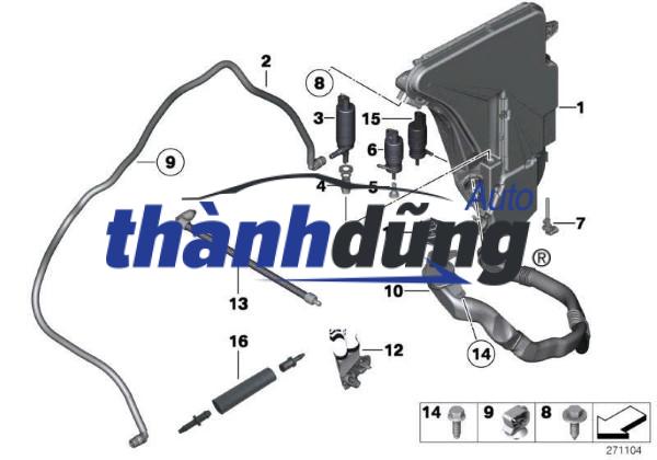 ỐNG VÒI NƯỚC RỬA KÍNH KIA K2700 | 986604E100 - Ảnh 4
