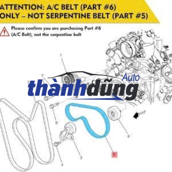 DÂY CUROA ĐIỀU HÒA FORD FOCUS 2005-2012 | CM5EB620BA - Ảnh 6