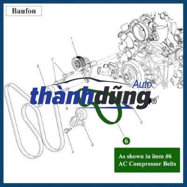 DÂY CUROA ĐIỀU HÒA FORD FOCUS 2005-2012 | CM5EB620BA - Ảnh 4