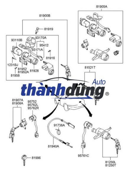 Ổ KHÓA CỔ VÔ LĂNG KIA CERATO 2013-2018 | 81900A7000 - Ảnh 5