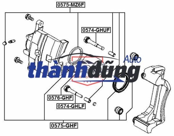 BỘ ẮC PHANH TRƯỚC MAZDA 3 2012-2018 | GS1D33694 - Ảnh 4