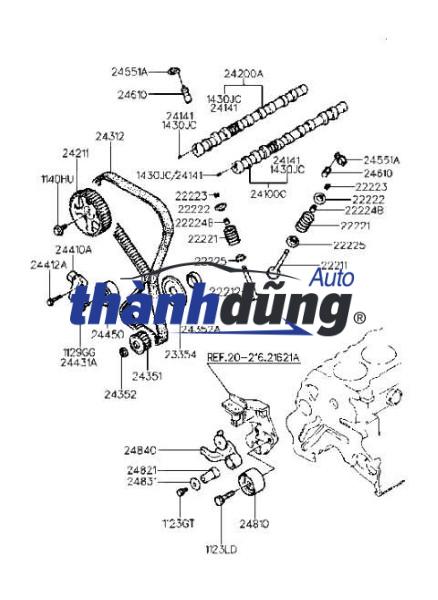 NHÔNG BÁNH RĂNG TRỤC KHUỶU HYUNDAI STAREX 2007-2021 | 2335442000 - Ảnh 4