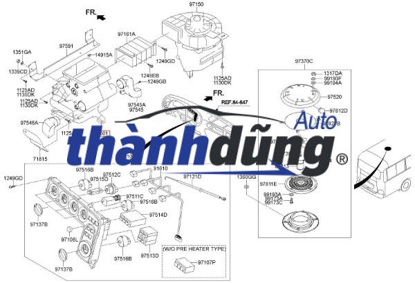 HỘP QUẠT DÀN LẠNH TÁP LÔ HYUNDAI HD78 | 971505H104 - Ảnh 5