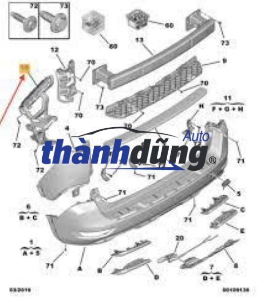 BA ĐỜ SỐC SAU HYUNDAI STAREX 2007-2016 | 866114H000 - Ảnh 4