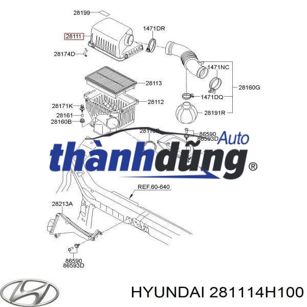 NẮP HỘP LỌC GIÓ TRÊN HYUNDAI STAREX 2008-2016 | 281114H100 - Ảnh 5