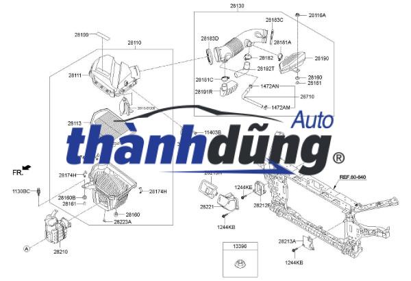 NẮP HỘP LỌC GIÓ TRÊN HYUNDAI STAREX 2008-2016 | 281114H100 - Ảnh 4