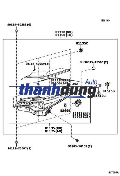 NẸP MẠ ĐÈN PHA TOYOTA AVANZA 2022-2026 | 81156BZ030 - Ảnh 4