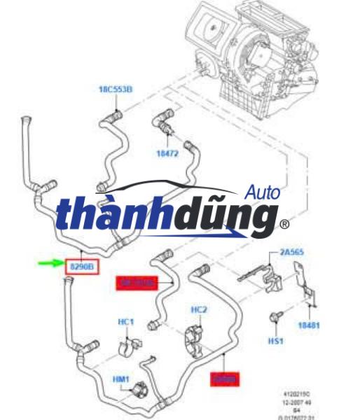 ỐNG NƯỚC GIÀN SƯỞI FORD FOCUS 2005-2014 | 5M518274AA - Ảnh 4