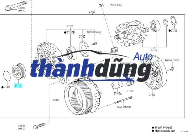 PULY MÁT PHÁT SSANGYONG REXTON 2006-2015 | 535024910 - Ảnh 5