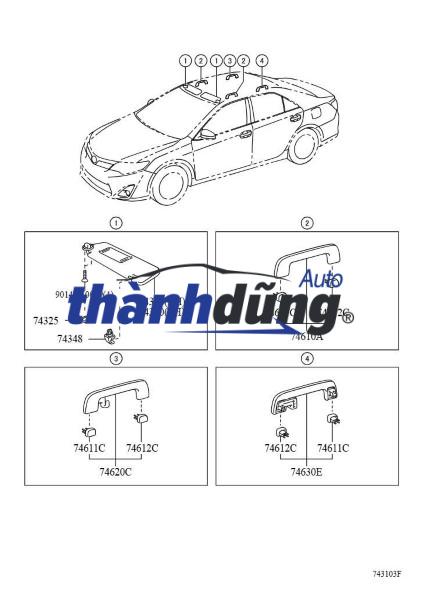 TAY VIN TRẦN TOYOTA INNOVA 2016-2021 | 746100K020B0 - Ảnh 5