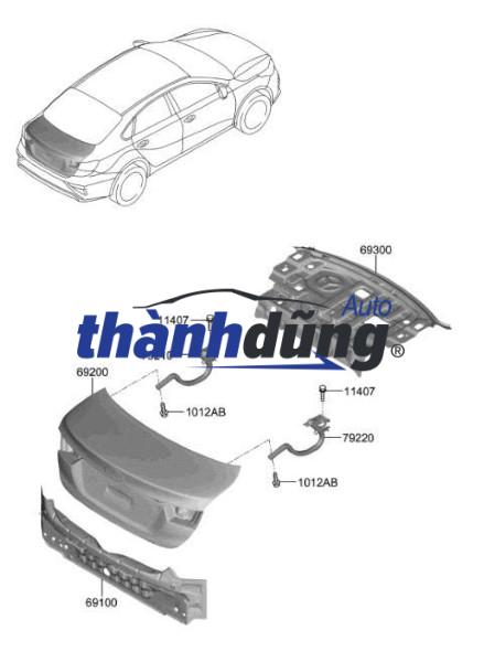 BẢN LỀ CỐP SAU NISSAN SUNNY 2013-2019 | H44003AWMA - Ảnh 4