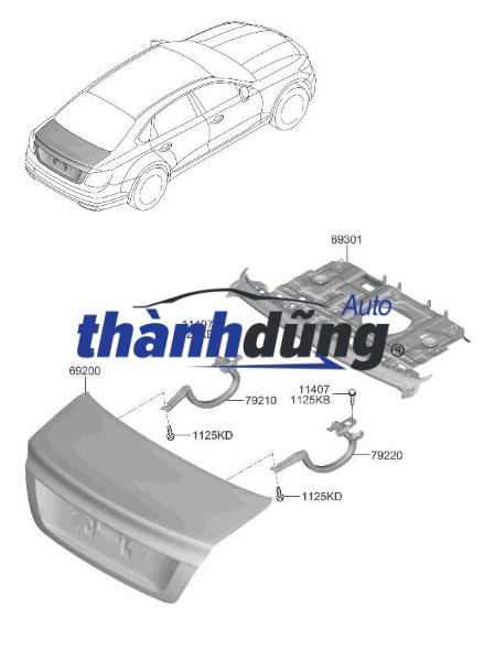 BẢN LỀ CỐP SAU NISSAN SUNNY 2013-2019 | H44003AWMA - Ảnh 5